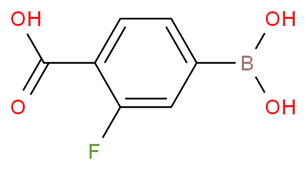 4-(dihydroxyboranyl)-2-fluorobenzoic acid_分子结构_CAS_120153-08-4