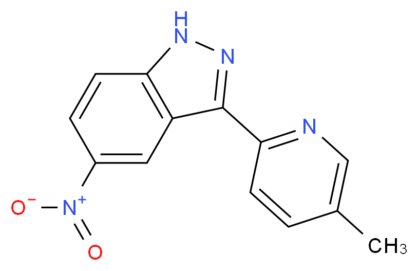 3-(5-Methylpyridin-2-yl)-5-nitro-1H-indazole_分子结构_CAS_1356087-94-9)