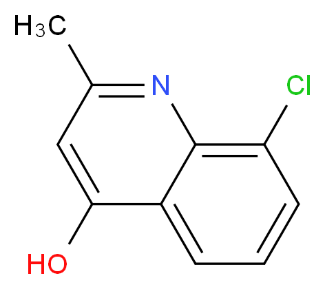 8-chloro-2-methylquinolin-4-ol_分子结构_CAS_5236-87-3