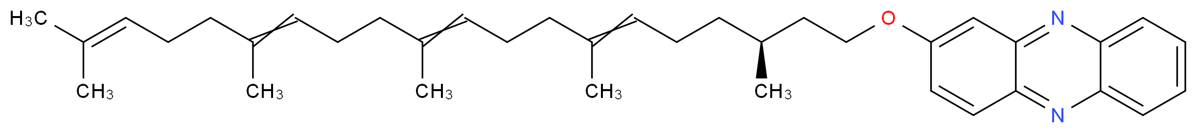 2-{[(3S)-3,7,11,15,19-pentamethylicosa-6,10,14,18-tetraen-1-yl]oxy}phenazine_分子结构_CAS_295327-13-8