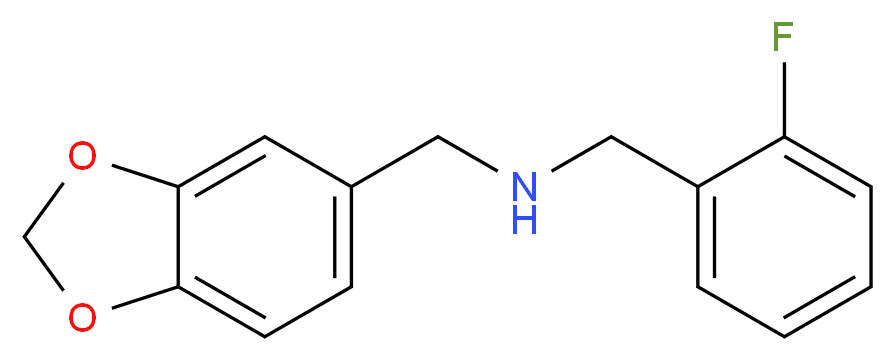 (1,3-benzodioxol-5-ylmethyl)(2-fluorobenzyl)amine_分子结构_CAS_355815-61-1)