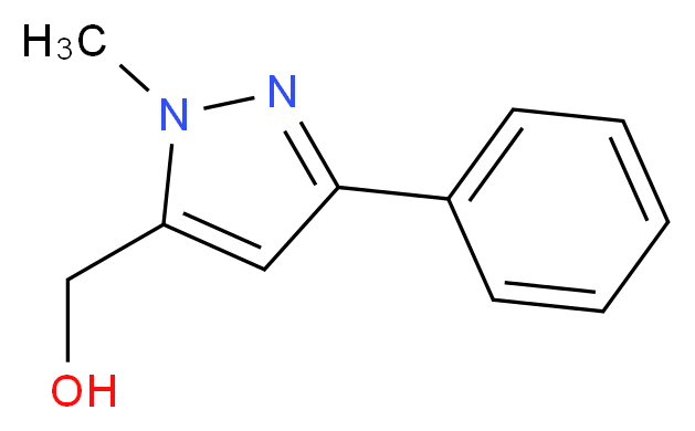 (1-methyl-3-phenyl-1H-pyrazol-5-yl)methanol_分子结构_CAS_864068-97-3