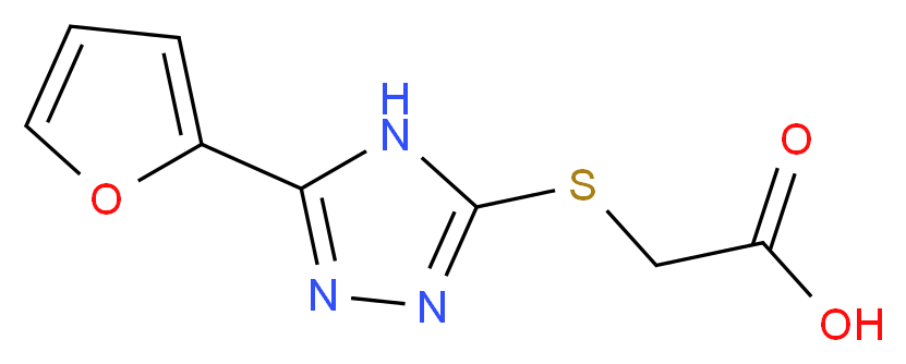 2-{[5-(furan-2-yl)-4H-1,2,4-triazol-3-yl]sulfanyl}acetic acid_分子结构_CAS_30452-55-2