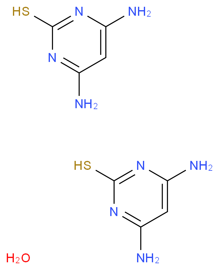 bis(4,6-diaminopyrimidine-2-thiol) hydrate_分子结构_CAS_1004-39-3