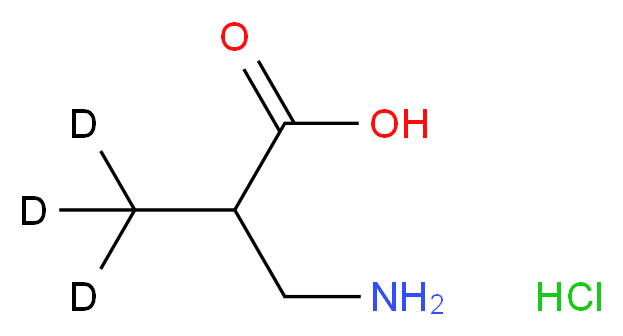 rac-3-Aminoisobutyric Acid-d3 Hydrochloride_分子结构_CAS_)