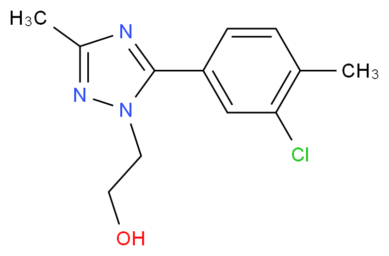 2-[5-(3-chloro-4-methylphenyl)-3-methyl-1H-1,2,4-triazol-1-yl]ethanol_分子结构_CAS_)