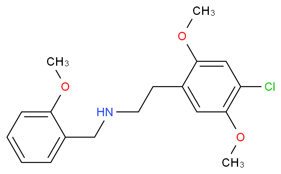 [2-(4-chloro-2,5-dimethoxyphenyl)ethyl][(2-methoxyphenyl)methyl]amine_分子结构_CAS_1227608-02-7