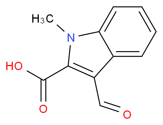 3-formyl-1-methyl-1H-indole-2-carboxylic acid_分子结构_CAS_)