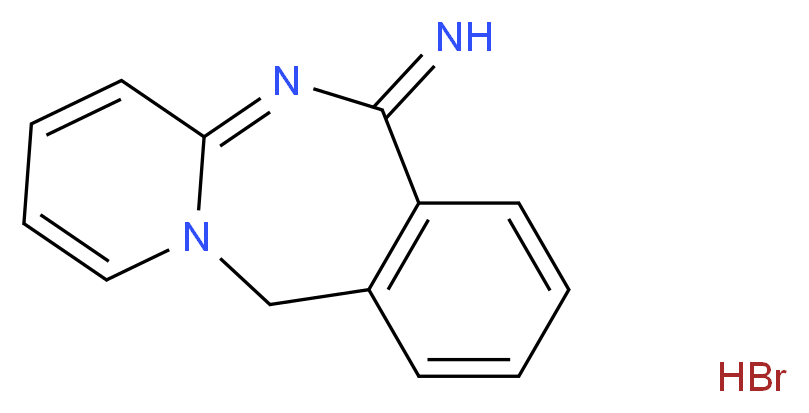 1,10-diazatricyclo[9.4.0.0<sup>3</sup>,<sup>8</sup>]pentadeca-3(8),4,6,10,12,14-hexaen-9-imine hydrobromide_分子结构_CAS_113918-51-7