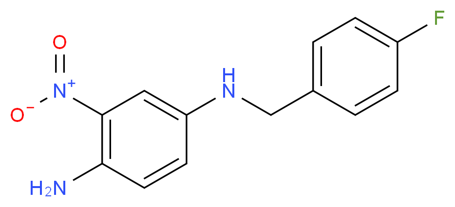 1-N-[(4-fluorophenyl)methyl]-3-nitrobenzene-1,4-diamine_分子结构_CAS_150812-21-8