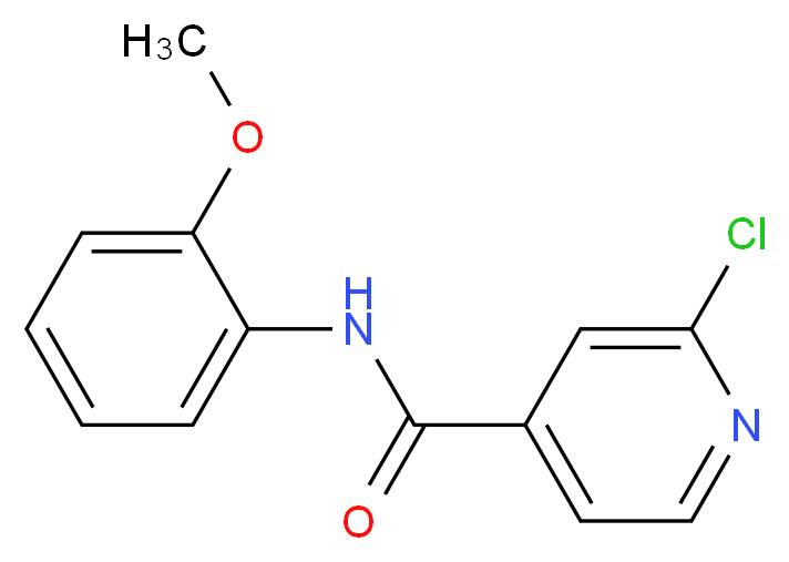 2-Chloro-N-(2-methoxyphenyl)pyridine-4-carboxamide_分子结构_CAS_1019384-16-7)