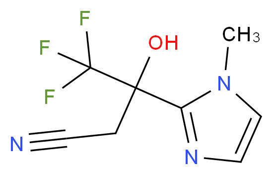 4,4,4-trifluoro-3-hydroxy-3-(1-methyl-1H-imidazol-2-yl)butanenitrile_分子结构_CAS_)