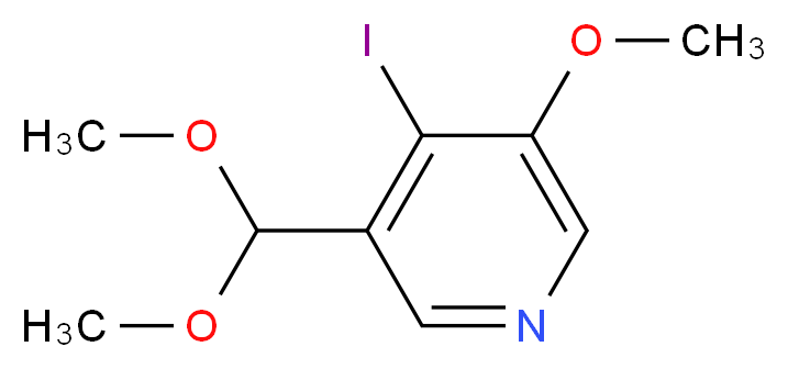 3-(Dimethoxymethyl)-4-iodo-5-methoxypyridine_分子结构_CAS_1142191-54-5)