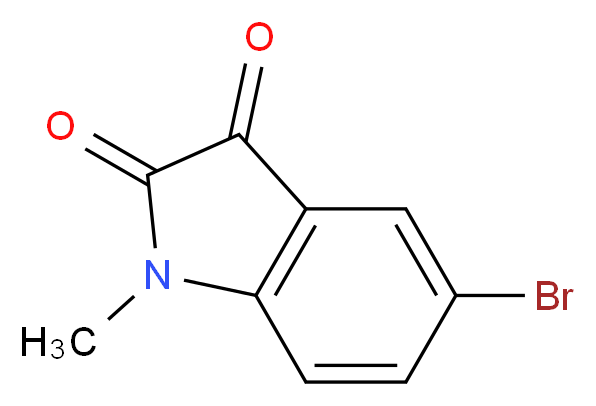 5-bromo-1-methyl-2,3-dihydro-1H-indole-2,3-dione_分子结构_CAS_2058-72-2