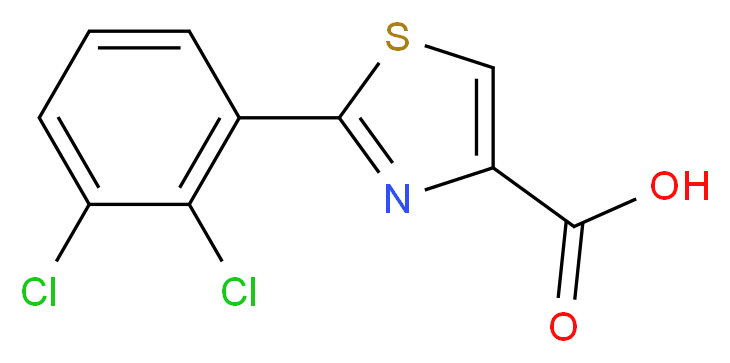 2-(2,3-dichlorophenyl)-1,3-thiazole-4-carboxylic acid_分子结构_CAS_257876-07-6