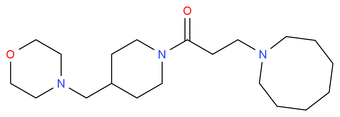 1-{3-[4-(morpholin-4-ylmethyl)piperidin-1-yl]-3-oxopropyl}azocane_分子结构_CAS_)