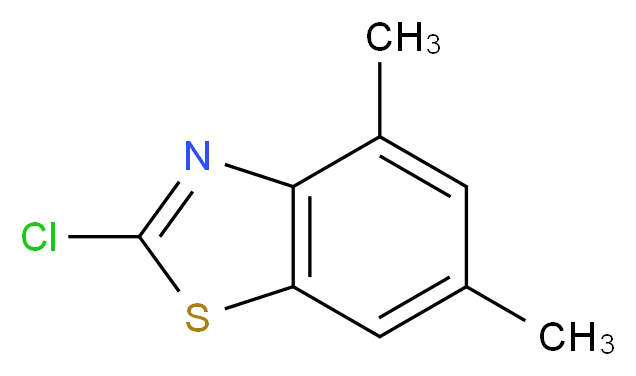 2-Chloro-4,6-dimethyl-1,3-benzothiazole_分子结构_CAS_80689-35-6)