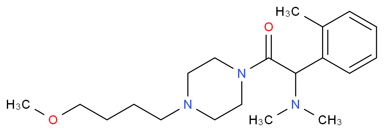 2-[4-(4-methoxybutyl)-1-piperazinyl]-N,N-dimethyl-1-(2-methylphenyl)-2-oxoethanamine_分子结构_CAS_)