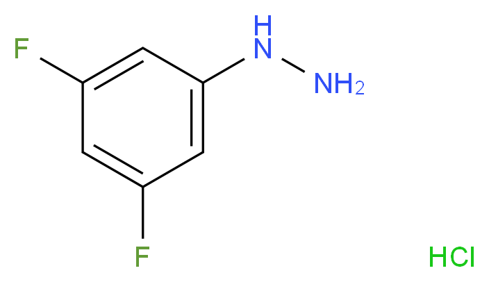 3,5-二氟苯肼 盐酸盐_分子结构_CAS_134993-88-7)