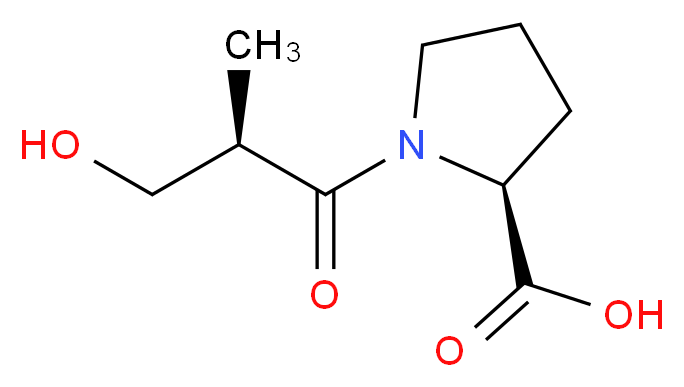 1-[(2R)-3-Hydroxy-2-methyl-1-oxopropyl]-L-proline_分子结构_CAS_613256-52-3)