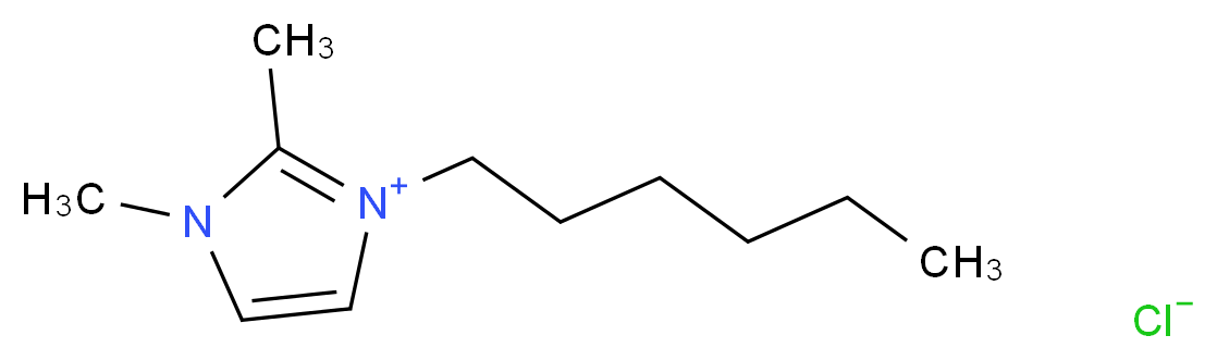 1-hexyl-2,3-dimethylimidazolium chloride_分子结构_CAS_455270-59-4)