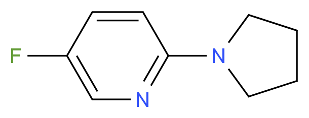 5-Fluoro-2-(pyrrolidin-1-yl)pyridine_分子结构_CAS_1287217-79-1)