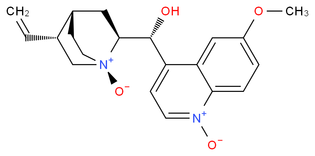 4-[(R)-[(1R,2S,4S,5R)-5-ethenyl-1-oxido-1-azabicyclo[2.2.2]octan-1-ium-2-yl](hydroxy)methyl]-6-methoxyquinolin-1-ium-1-olate_分子结构_CAS_101655-92-9