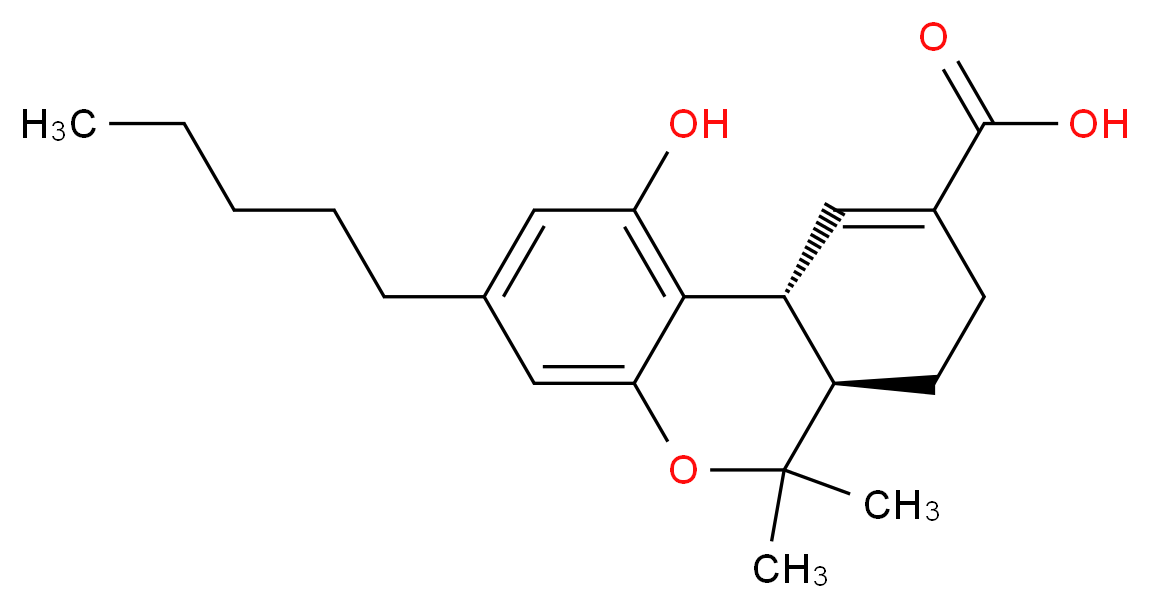 (6aR,10aR)-1-hydroxy-6,6-dimethyl-3-pentyl-6H,6aH,7H,8H,10aH-benzo[c]isochromene-9-carboxylic acid_分子结构_CAS_56354-06-4