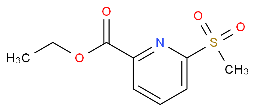 ethyl 6-methanesulfonylpyridine-2-carboxylate_分子结构_CAS_1186663-50-2