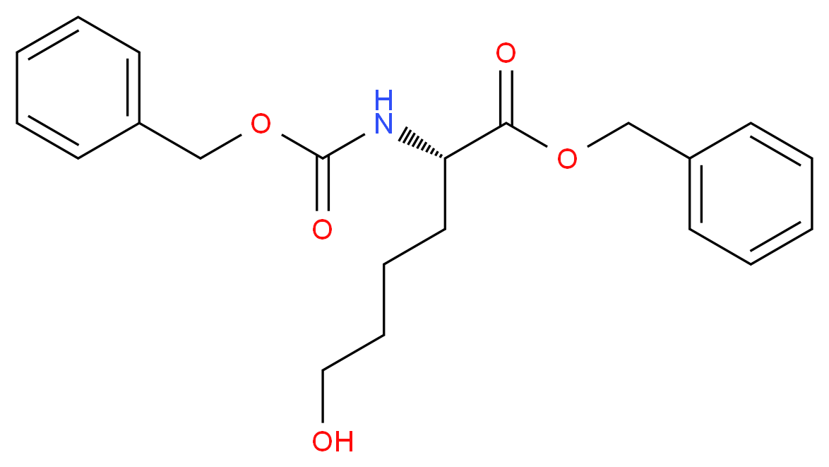 benzyl (2S)-2-{[(benzyloxy)carbonyl]amino}-6-hydroxyhexanoate_分子结构_CAS_84246-49-1