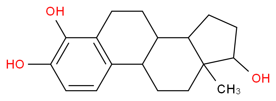 15-methyltetracyclo[8.7.0.0^{2,7}.0^{11,15}]heptadeca-2(7),3,5-triene-5,6,14-triol_分子结构_CAS_5976-61-4