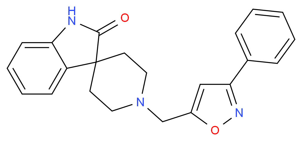 1'-[(3-phenylisoxazol-5-yl)methyl]spiro[indole-3,4'-piperidin]-2(1H)-one_分子结构_CAS_)