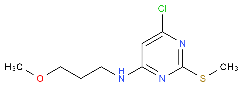 4-Chloro-6-[(3-methoxypropyl)amino]-2-(methylthio)pyrimidine_分子结构_CAS_951884-56-3)