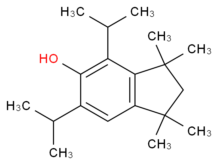 1,1,3,3-tetramethyl-4,6-bis(propan-2-yl)-2,3-dihydro-1H-inden-5-ol_分子结构_CAS_93892-40-1