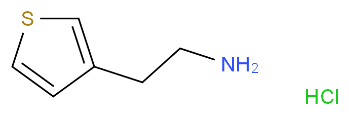 2-(thiophen-3-yl)ethan-1-amine hydrochloride_分子结构_CAS_34843-84-0