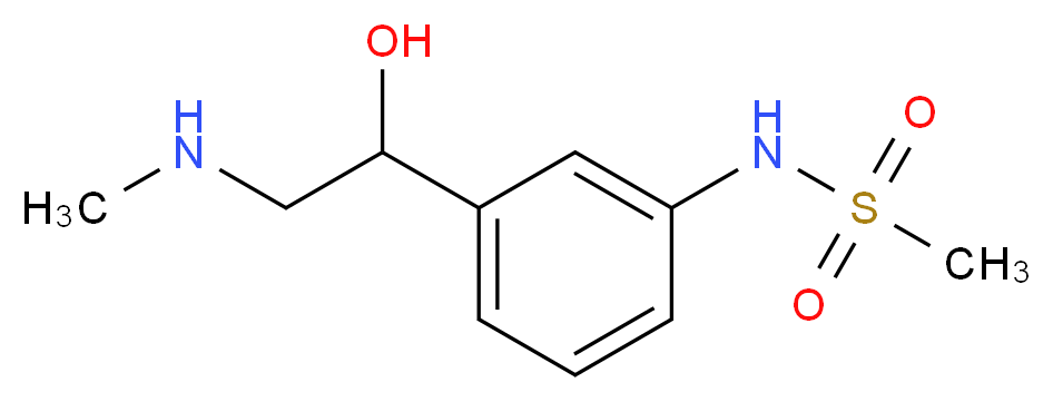 N-{3-[1-hydroxy-2-(methylamino)ethyl]phenyl}methanesulfonamide_分子结构_CAS_3354-67-4