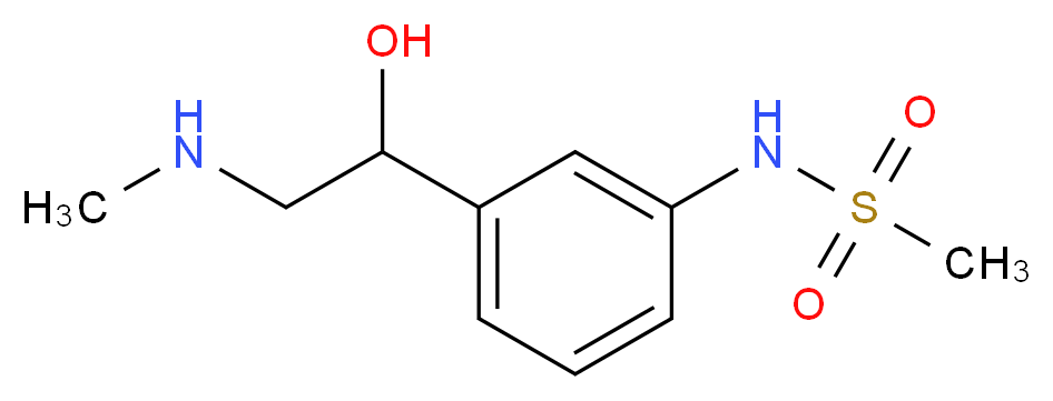 N-{3-[1-hydroxy-2-(methylamino)ethyl]phenyl}methanesulfonamide_分子结构_CAS_37571-84-9