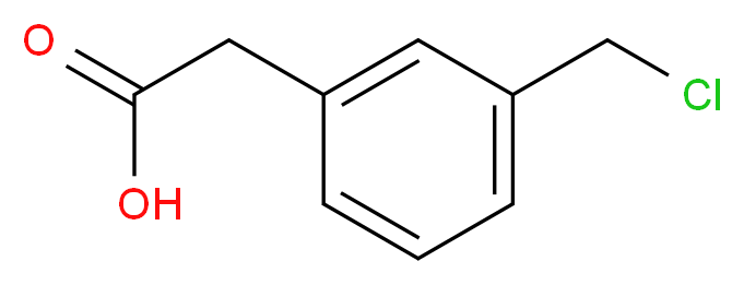 (3-Chloromethyl-phenyl)-acetic acid_分子结构_CAS_857165-45-8)