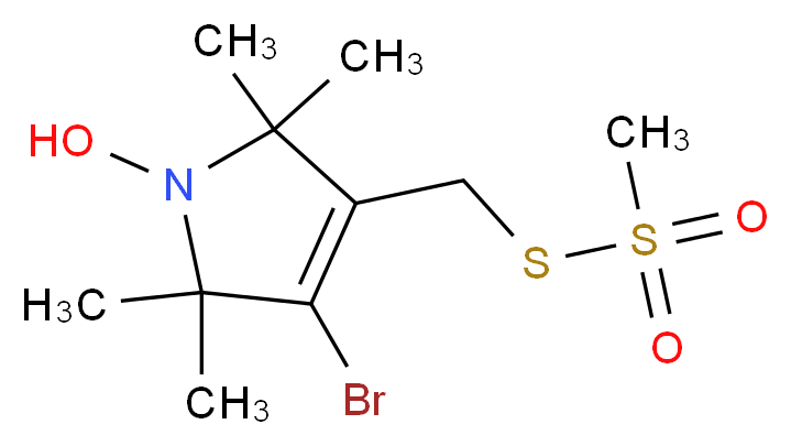 3-bromo-4-[(methanesulfonylsulfanyl)methyl]-2,2,5,5-tetramethyl-2,5-dihydro-1H-pyrrol-1-ol_分子结构_CAS_215956-55-1