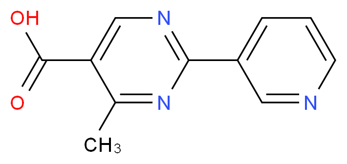 4-methyl-2-(pyridin-3-yl)pyrimidine-5-carboxylic acid_分子结构_CAS_)