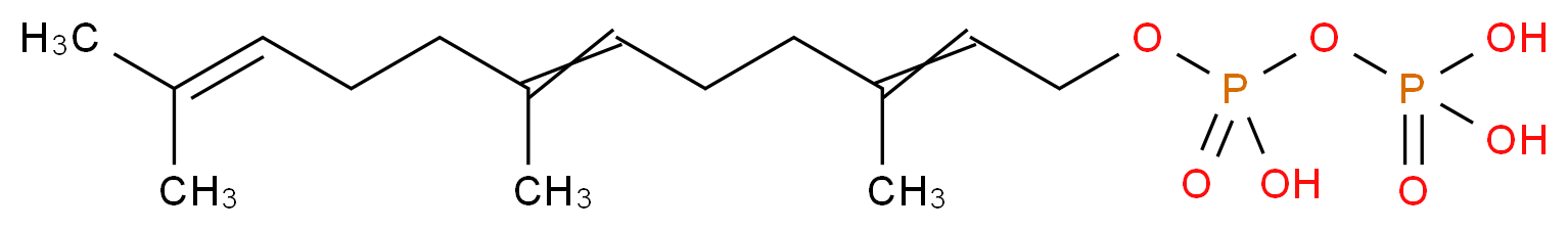 ({hydroxy[(3,7,11-trimethyldodeca-2,6,10-trien-1-yl)oxy]phosphoryl}oxy)phosphonic acid_分子结构_CAS_13058-04-3