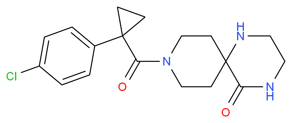 9-{[1-(4-chlorophenyl)cyclopropyl]carbonyl}-1,4,9-triazaspiro[5.5]undecan-5-one_分子结构_CAS_)