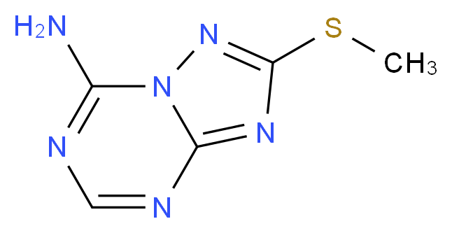 2-(methylthio)[1,2,4]triazolo[1,5-a][1,3,5]triazin-7-amine_分子结构_CAS_1011408-19-7)