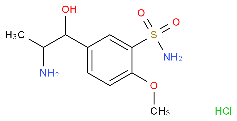 3-Hydroxy-3-(4'-methoxy-3'-sulfonamidophenyl)-2-propylamine, Hydrochloride _分子结构_CAS_86225-64-1)
