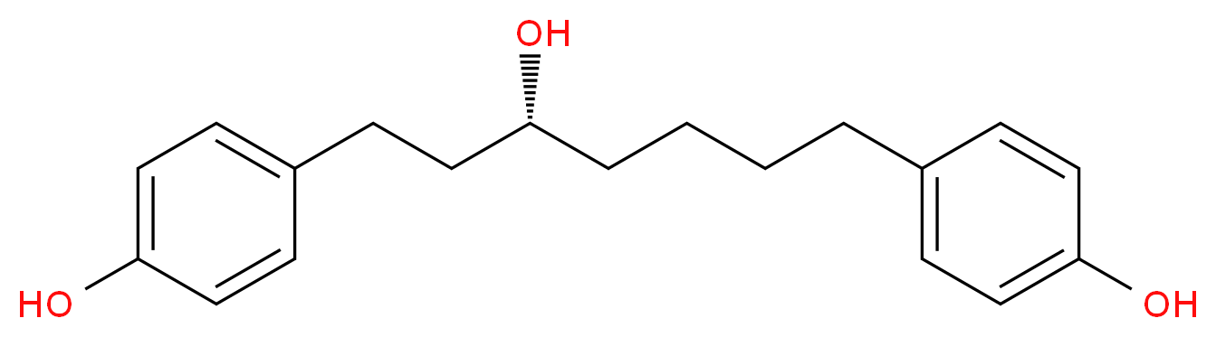 4-[(3R)-3-hydroxy-7-(4-hydroxyphenyl)heptyl]phenol_分子结构_CAS_30359-01-4