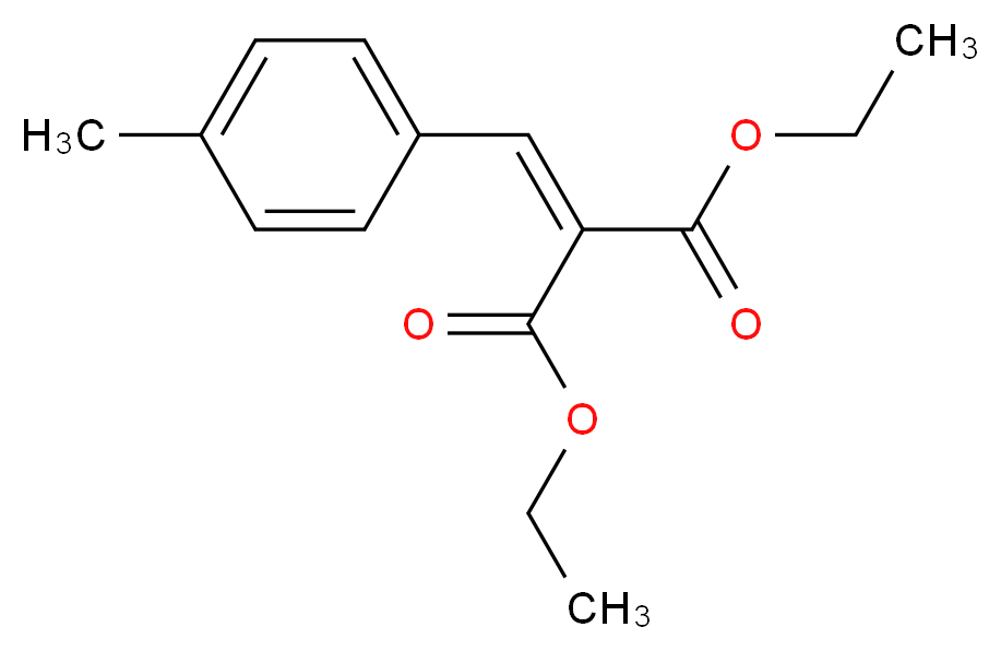 Diethyl 2-[(4-methylphenyl)methylene]malonate_分子结构_CAS_14111-33-2)