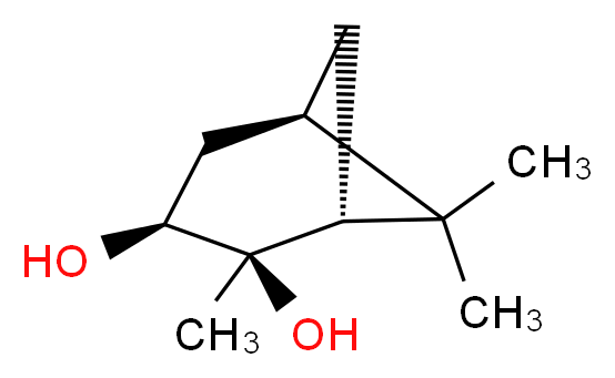 (1R,2R,3S,5R)-2,6,6-trimethylbicyclo[3.1.1]heptane-2,3-diol_分子结构_CAS_22422-34-0