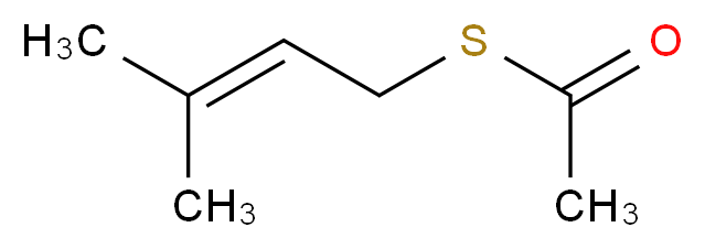 1-[(3-methylbut-2-en-1-yl)sulfanyl]ethan-1-one_分子结构_CAS_33049-93-3
