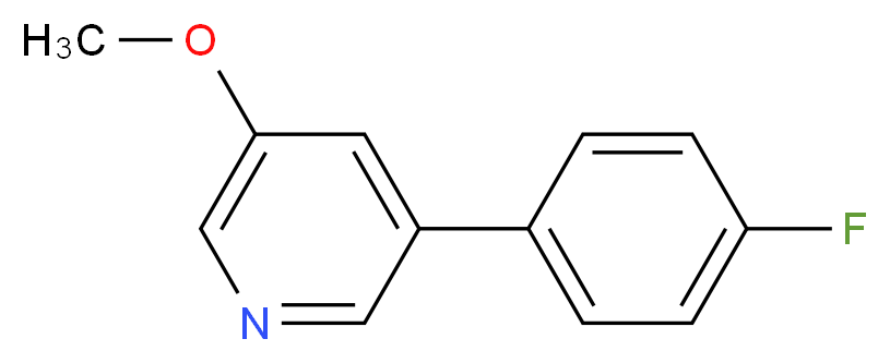 3-(4-fluorophenyl)-5-methoxypyridine_分子结构_CAS_1214374-19-2