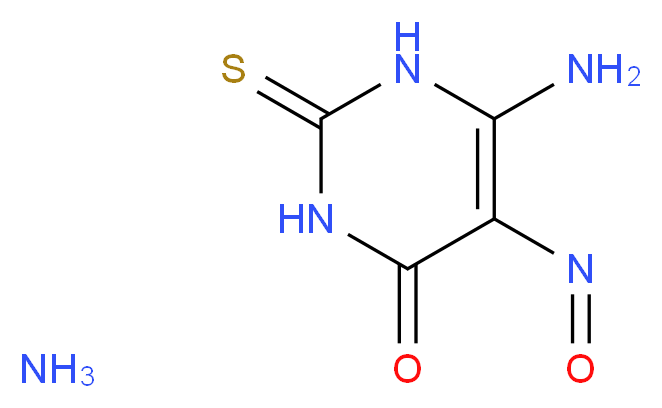 4-AMINO-6-HYDROXY-2-MERCAPTO-5-NITROSO-PYRIMIDINE,AMMONIUM SALT_分子结构_CAS_5451-33-2)